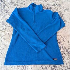 Patagonia Womens 1/4 Zip Blue Small Sweater